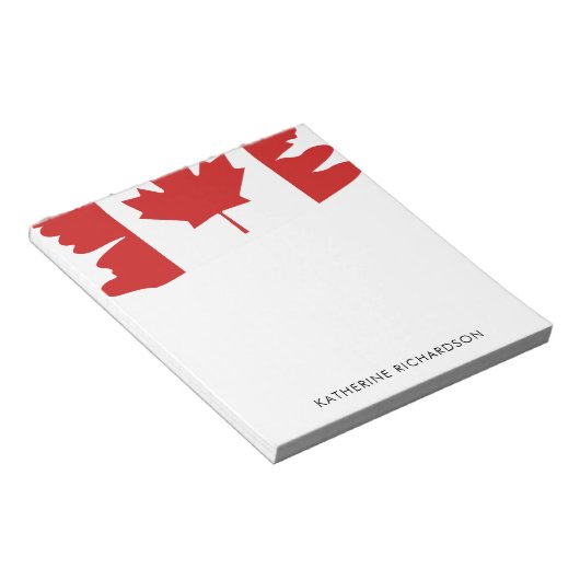 Bloc-note Drapeau canadien personnalisé (Incliné)