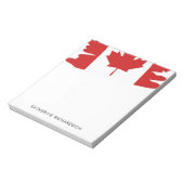 Bloc-note Drapeau canadien personnalisé (Tourné)