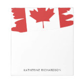 Bloc-note Drapeau canadien personnalisé (Devant)