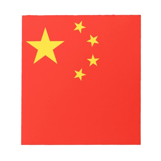 Bloc-note Drapeau Chine - Haute qualité (Devant)