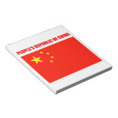Bloc-note Drapeau Chine haute qualité (Incliné)