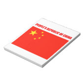 Bloc-note Drapeau Chine haute qualité (Tourné)