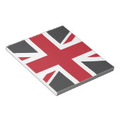 Bloc-note Drapeau cool gris rouge Union Jack britannique (UK (Incliné)