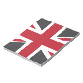 Bloc-note Drapeau cool gris rouge Union Jack britannique (UK (Tourné)