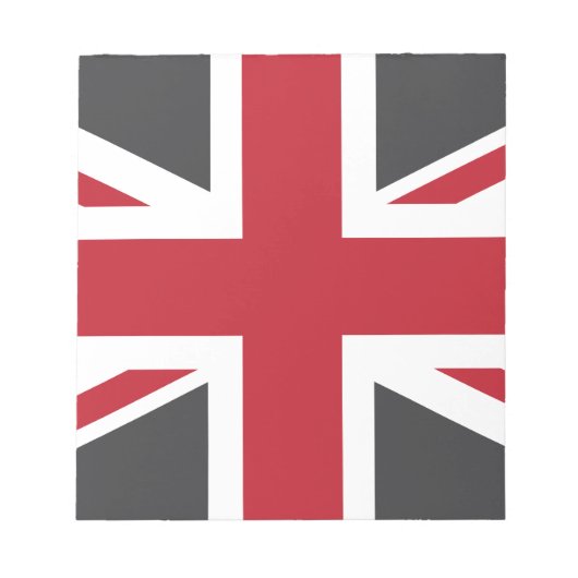 Bloc-note Drapeau cool gris rouge Union Jack britannique (UK (Devant)