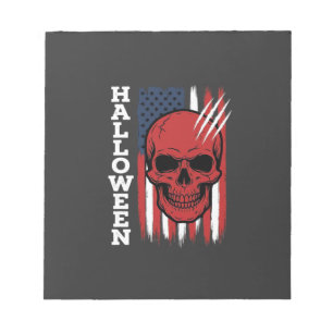 Bloc-note Drapeau crâne Halloween Vector Design_1