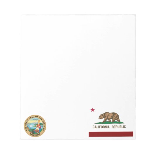 Bloc-note Drapeau de Californie (Devant)