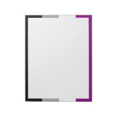 Bloc-note Drapeau de fierté asexué (Tourné)