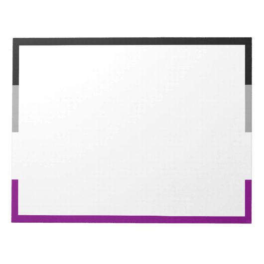 Bloc-note Drapeau de fierté asexué (Devant)