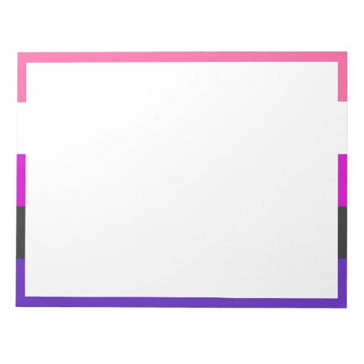 Bloc-note Drapeau de fierté genderfluid (Devant)