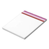 Bloc-note Drapeau de fierté lesbienne de SlipperyJoe's fémin (Tourné)