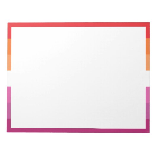 Bloc-note Drapeau de fierté lesbienne WLW (Devant)
