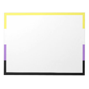 Bloc-note Drapeau de fierté non binaire
