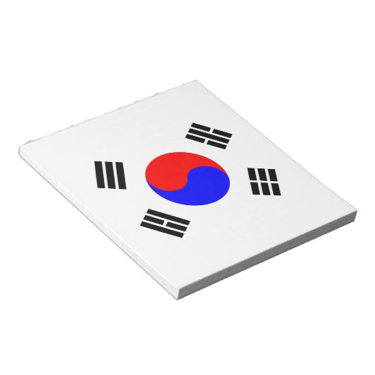 Bloc-note Drapeau de la Corée du Sud (Incliné)