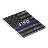 Bloc-note Drapeau de la police retraitée en état de détresse (Incliné)