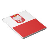 Bloc-note drapeau de la pologne (Incliné)