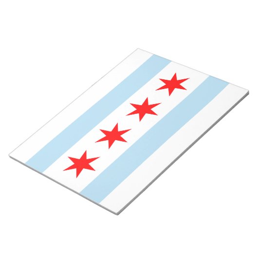 Bloc-note Drapeau de la ville de Chicago (Illinois) (Incliné)