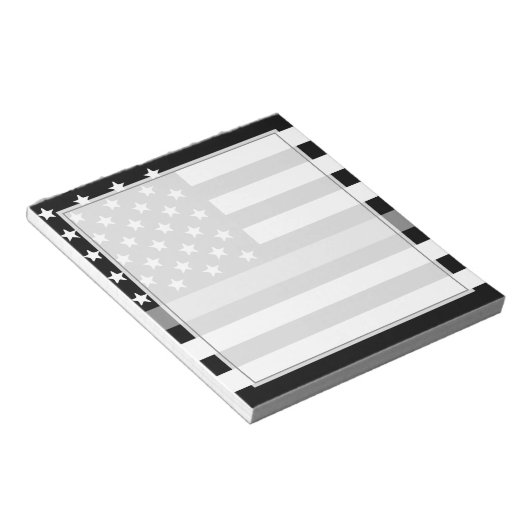 Bloc-note Drapeau de l'agent correctionnel Mince Silver Line (Incliné)