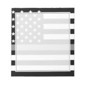 Bloc-note Drapeau de l'agent correctionnel Mince Silver Line (Devant)