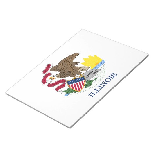 Bloc-note Drapeau de l'Illinois (Incliné)