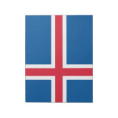 Bloc-note Drapeau de l'Islande (Tourné)