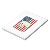 Bloc-note Drapeau d'éléphant patriotique Conception de vecte (Tourné)