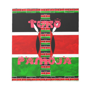 Bloc-note Drapeau du Kenya : Tuko Pamoja - Design d'art de l