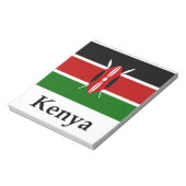 Bloc-note Drapeau Et Nom Du Kenya (Tourné)