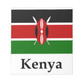 Bloc-note Drapeau Et Nom Du Kenya (Devant)