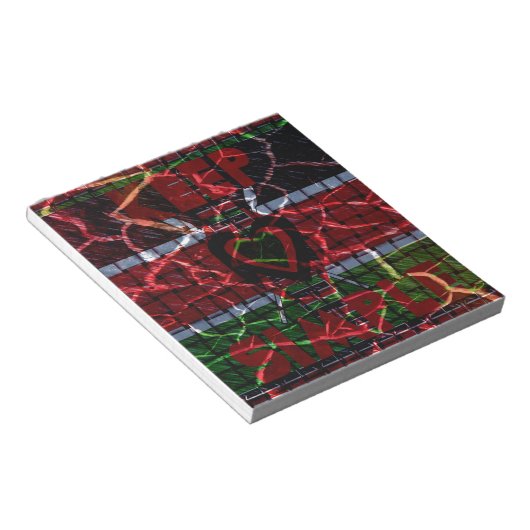 Bloc-note Drapeau fissuré : Faites simple - Résilience kenya (Incliné)