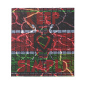 Bloc-note Drapeau fissuré : Faites simple - Résilience kenya (Devant)