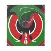 Bloc-note Drapeau Fluid Kenyan : Un design moderne (Devant)