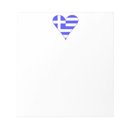 Bloc-note Drapeau Grec Heart Funky (Devant)