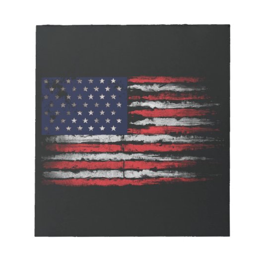 Bloc-note Drapeau Grunge U.S.A (Devant)