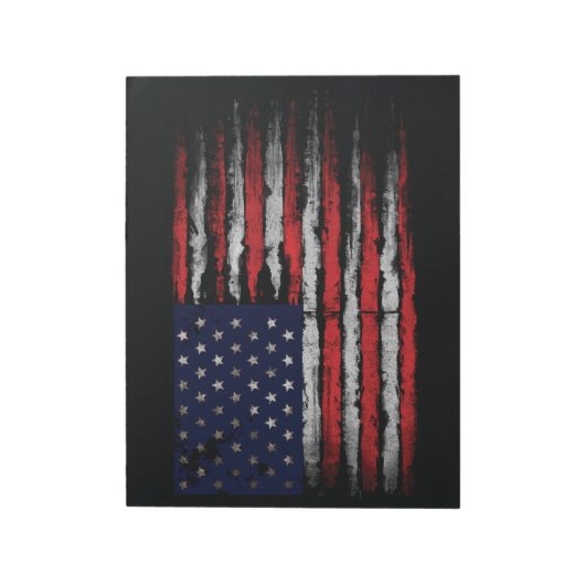 Bloc-note Drapeau Grunge U.S.A (Tourné)