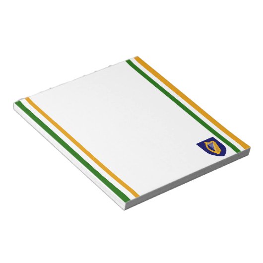 Bloc-note Drapeau irlandais et armoiries (Incliné)