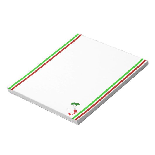 Bloc-note drapeau italien rayé (Tourné)