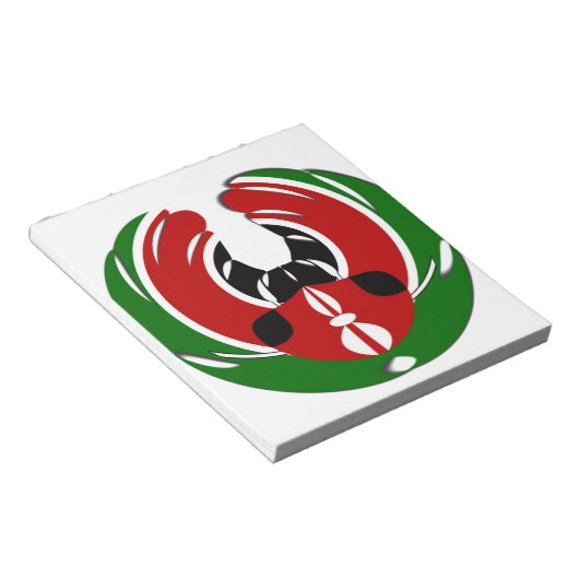 Bloc-note Drapeau kényan (Incliné)