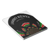 Bloc-note Drapeau kényan inspiré Jambo Welcome Design Art (Incliné)