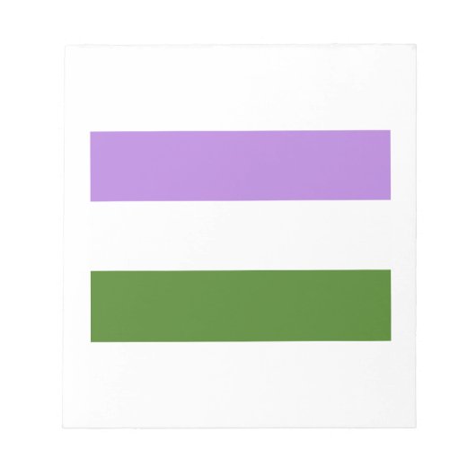 BLOC-NOTE DRAPEAU OFFICIEL GENDERQUEER FIDE (Devant)