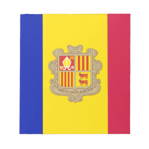 Bloc-note Drapeau patriotique d'Andorre