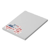 Bloc-note drapeau patriotique États-Unis d'Amérique vélo (Tourné)