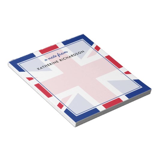 Bloc-note Drapeau personnalisé Royaume-Uni (Incliné)