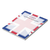 Bloc-note Drapeau personnalisé Royaume-Uni (Tourné)