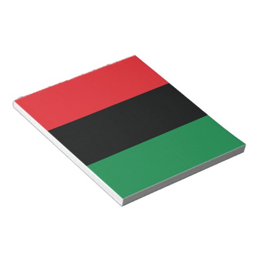 Bloc-note Drapeau rouge, noir et vert (Incliné)