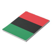 Bloc-note Drapeau rouge, noir et vert (Tourné)