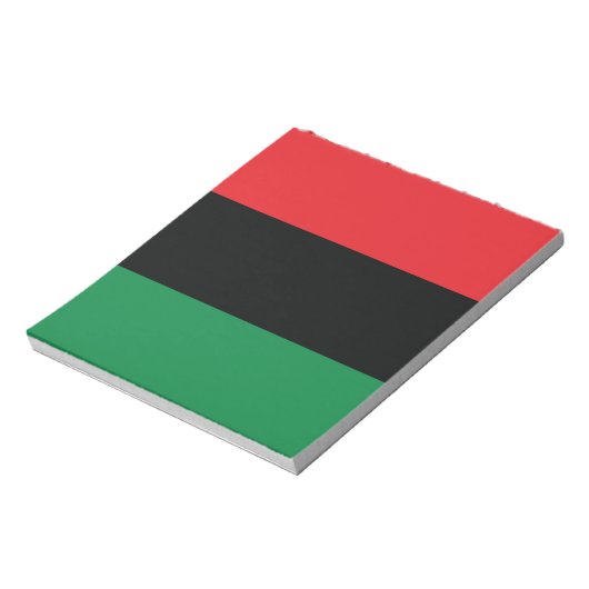 Bloc-note Drapeau rouge, noir et vert (Tourné)
