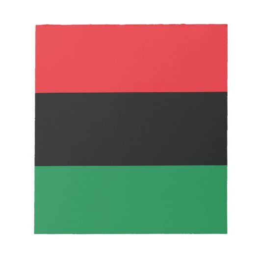 Bloc-note Drapeau rouge, noir et vert (Devant)