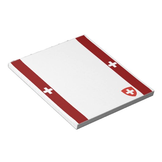 Bloc-note Drapeau suisse et armoiries (Incliné)