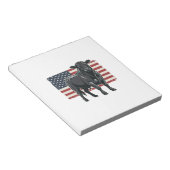Bloc-note Drapeau taureau patriotique Gravure vintage Graphi (Incliné)